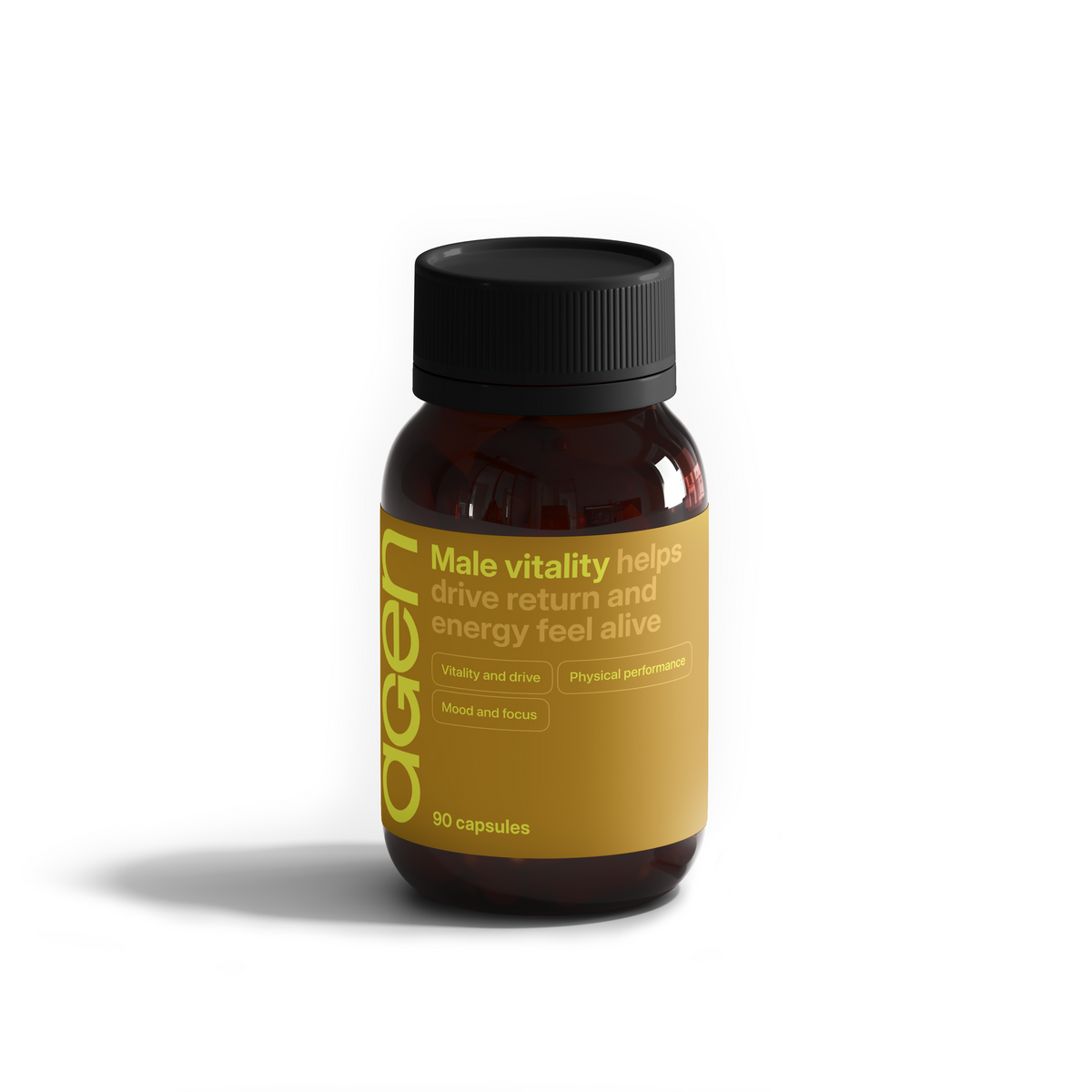 Agen Male Vitality supplement, front of bottle