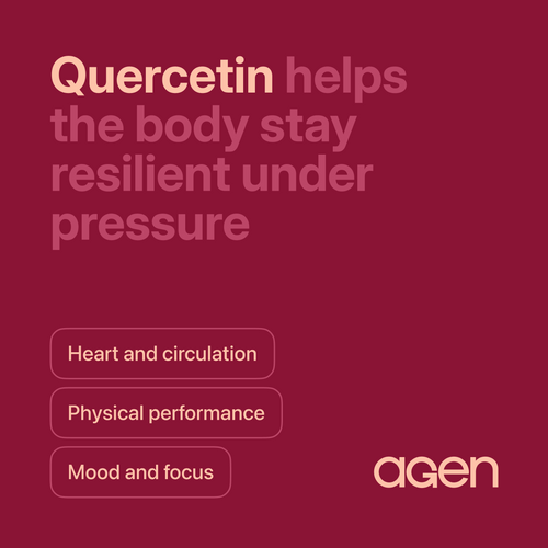 Agen Quercetin supplement, front of bottle