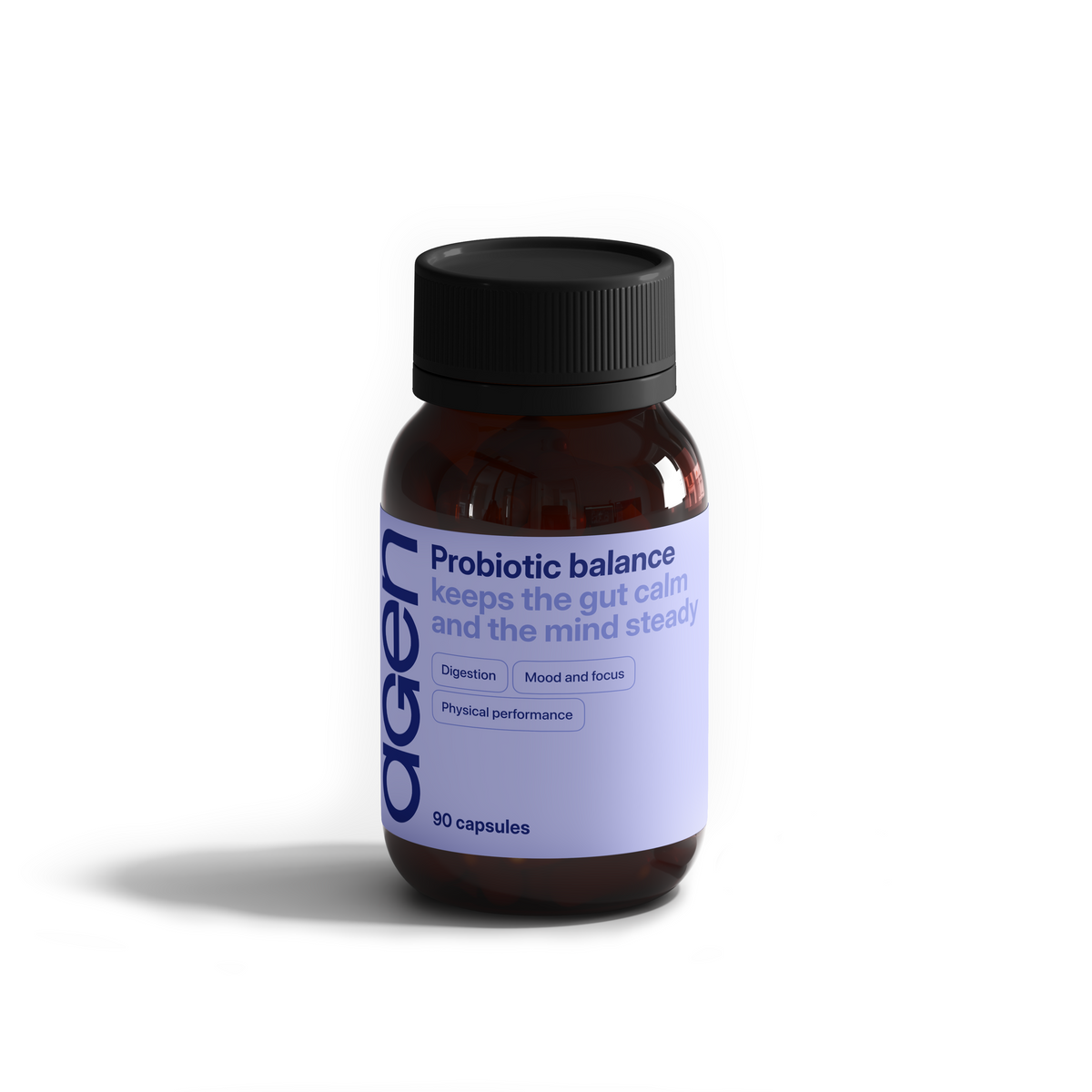 Agen Probiotic Balance supplement, front of bottle