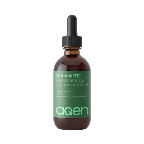 Agen Vitamin B-12 supplement, front of bottle