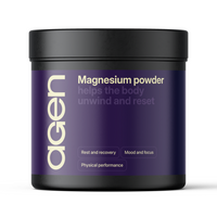 Agen Magnesium Powder supplement, front of bottle