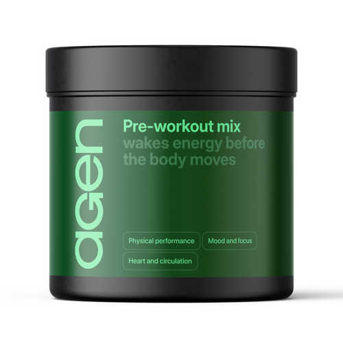 Agen Pre-Workout Mix Powder supplement, front of bottle